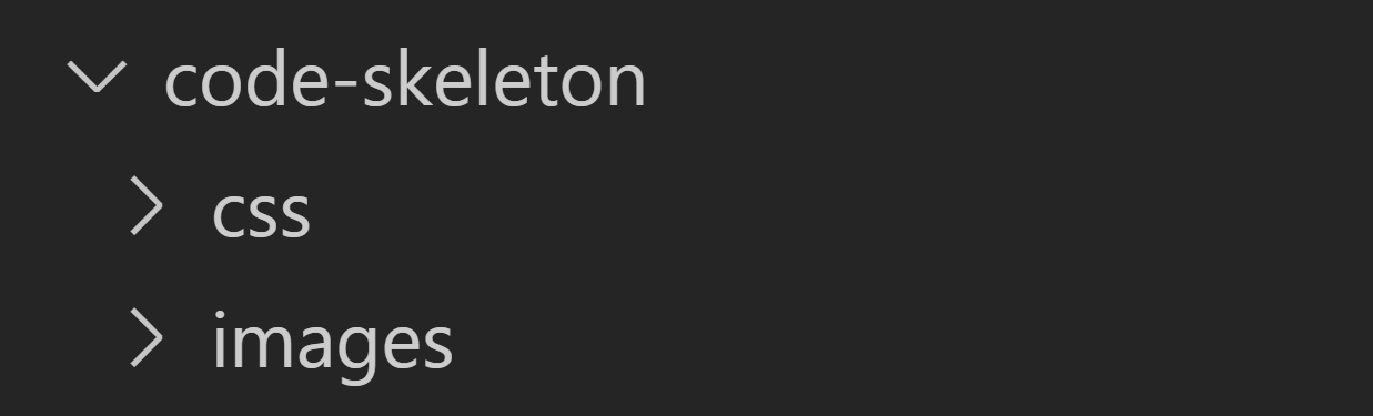 Code Skeleton with the images folder