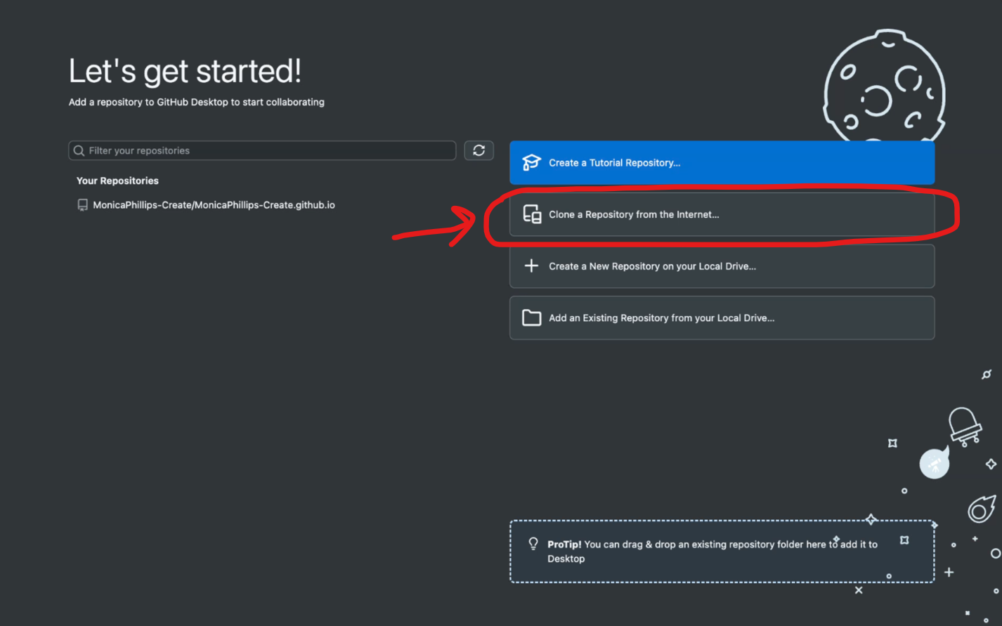 After signing in, you will get started by cloning your remote repository