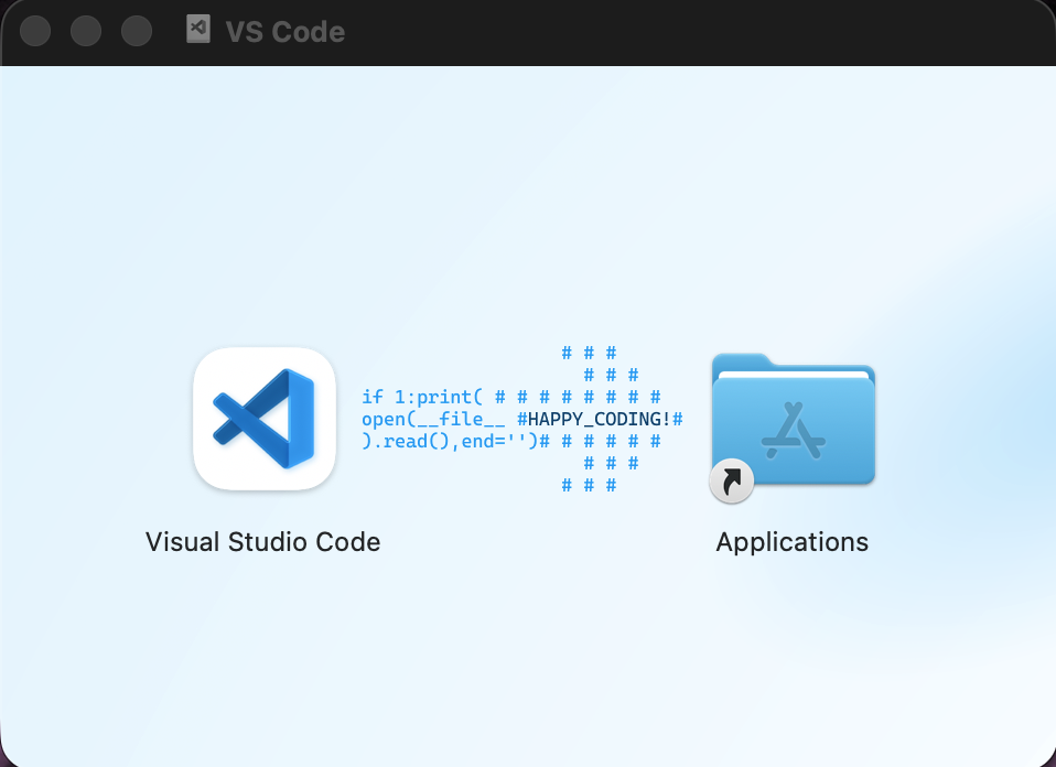 Move Visual Studio Code from Downloads to Applications